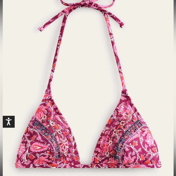 Boden Bead Embellished Bikini Top set size 16-18 - Picture 4 of 9